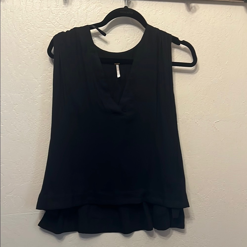 Free People Elegant Black Sleeveless Top
